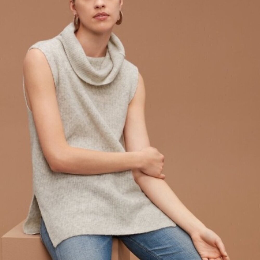 Aritzia - Community Blue Wool Blend Sleeveless Sweater - Size S-M
